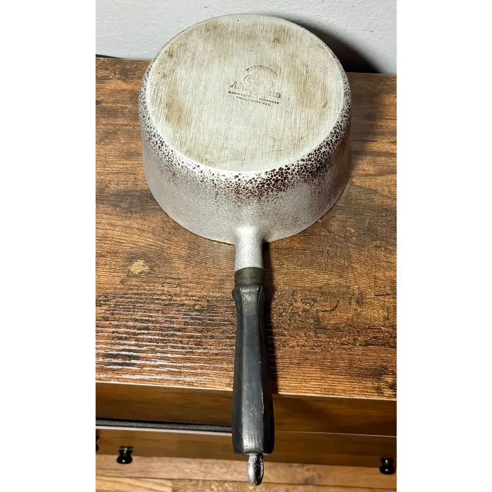 Vintage1950s Club Hammered Aluminum Saucepan 2 QT Silver Hammercraft Cookware